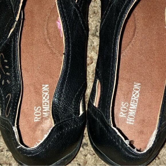 Ros Hommerson Chelsea Mary Jane Shoes Womens 8.5 SS Narrow Black Leather - Picture 6 of 16